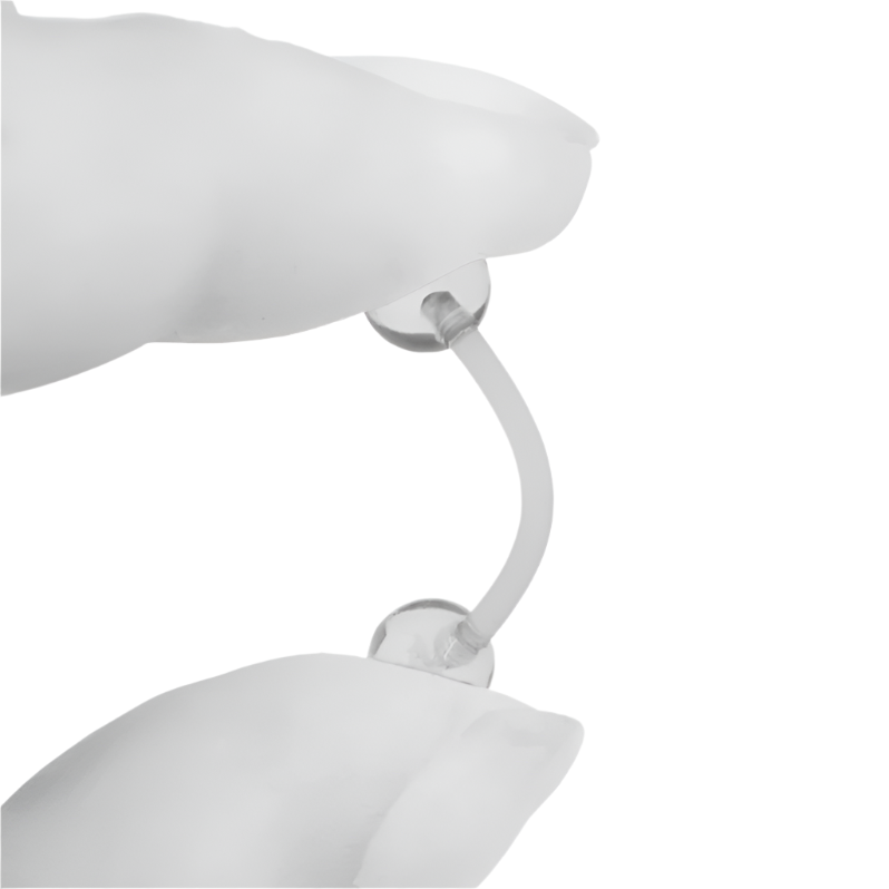 Clear Flexible Tongue Barbell Retainer