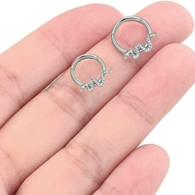 G23 Titanium Snake Hinged Segment Clicker Ring