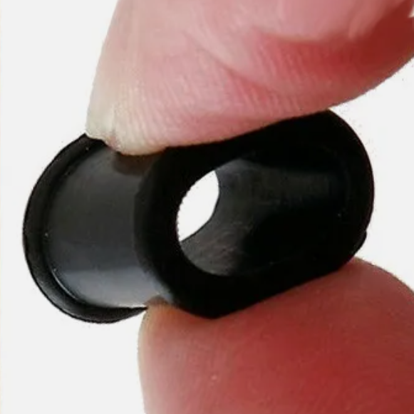 Black Silicone Flexible Flesh Tunnel 6G to 00G