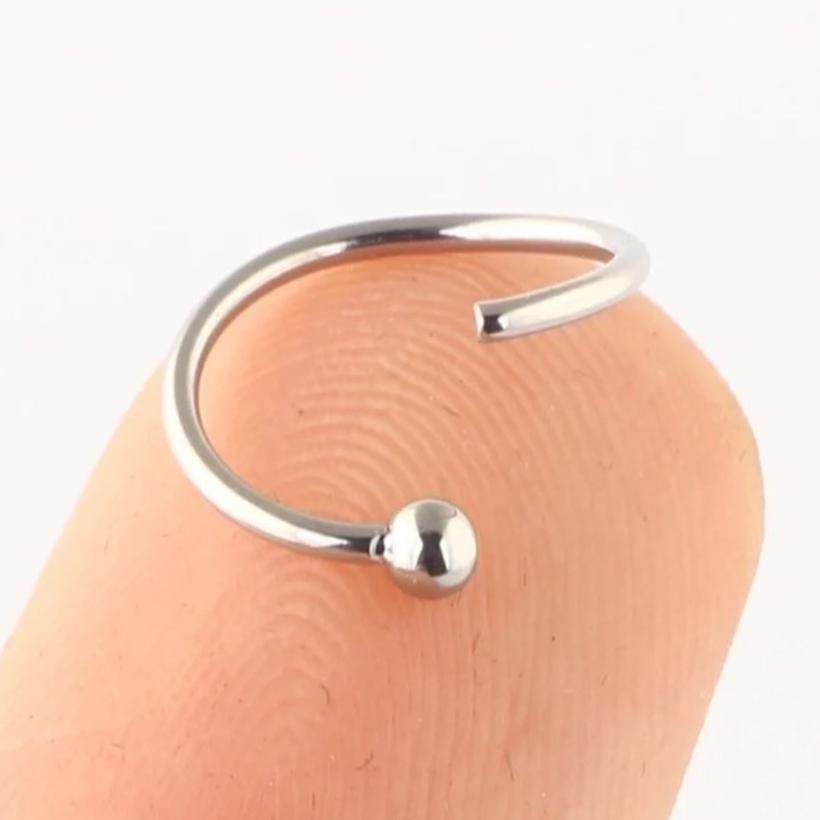 Fixed Ball Steel Captive Hoop Ring