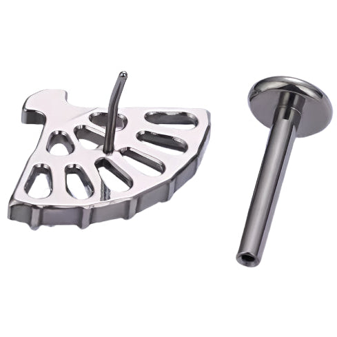 Steel Threadless Push In Baguette CZ Fan Tragus Labret