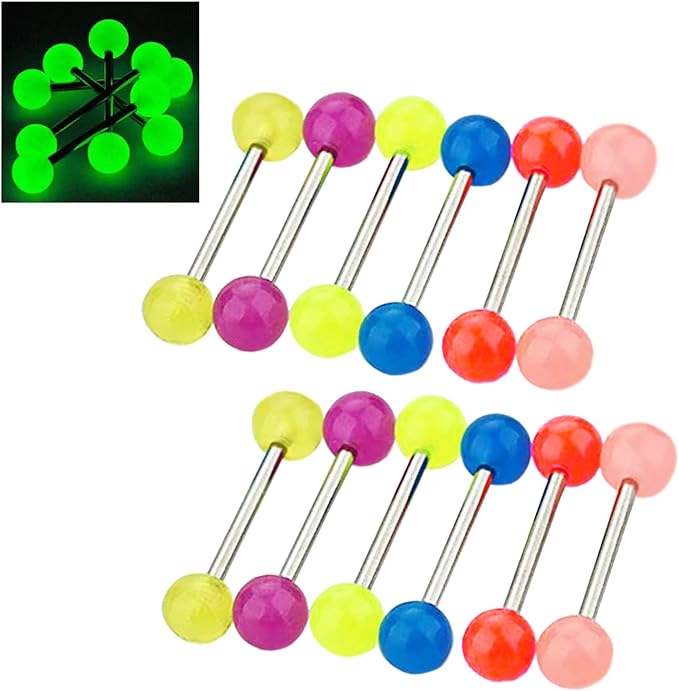 Glow in the Dark Steel Barbell