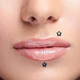 14G CZ Spiky Star Labret