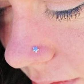 Steel Heart Star Logo Nose Stud
