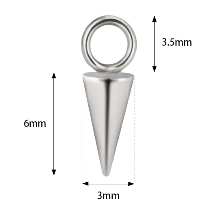 G23 Titanium Spike Cone Dangle Charm