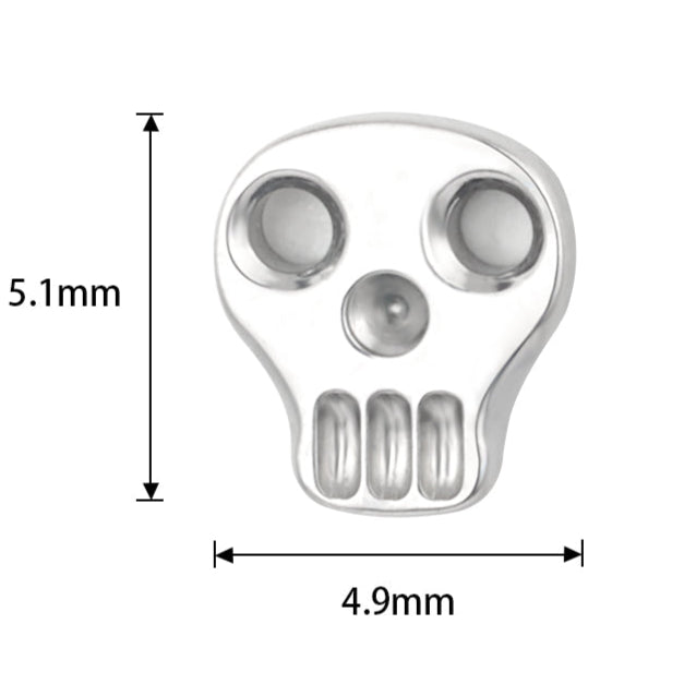 G23 Titanium Threadless Push In Skull Top