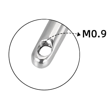 G23 Titanium 4mm Base Internally Threaded Vertical Helix Labret Shaft