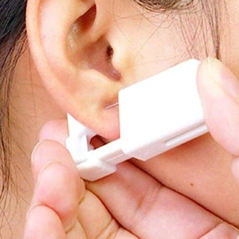 PAIR of Steel Sterilized Piercing Gun Bezel Set CZ Stud