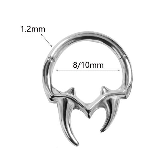 G23 Titanium Tribal Fangs Hinged Clicker