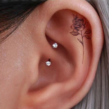Internally Threaded Double Flat CZ Curved Barbell