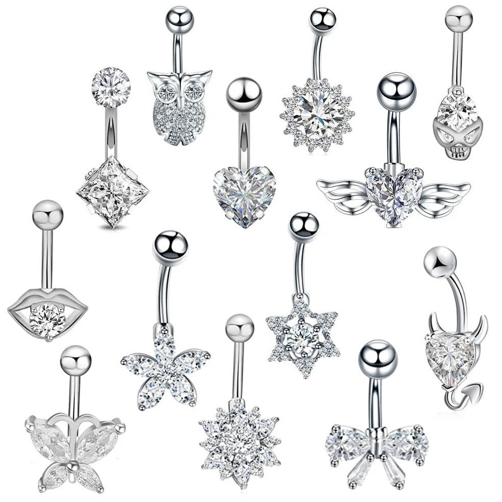 Top Mix Non Dangle Belly Ring (12pc/pkg)