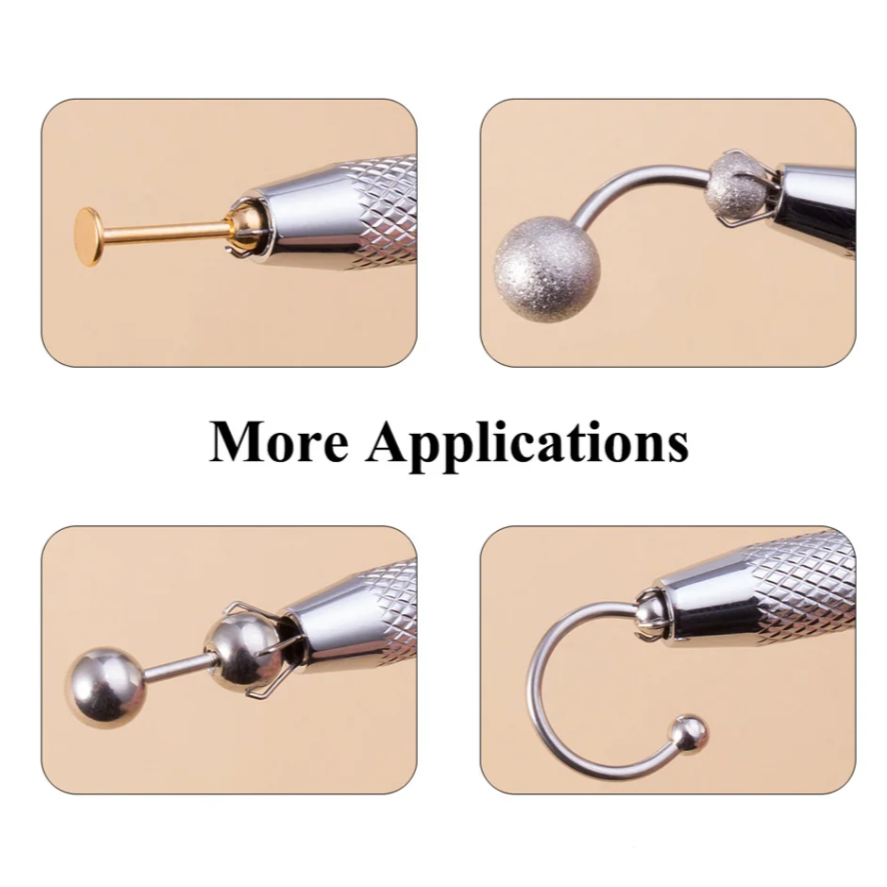 Standard 4.75" Steel Gem Bead Ball Pick Up Holder Tool