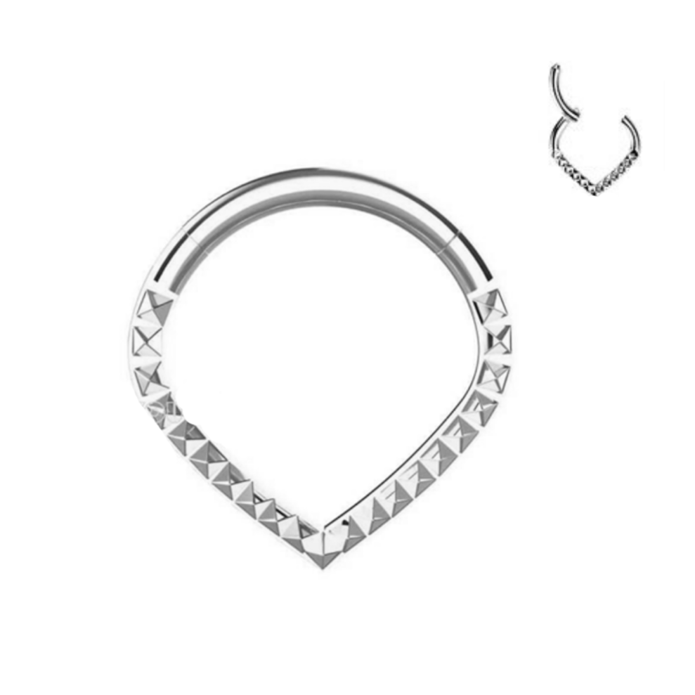 Steel Pyramid Cut Chevron Hinged Segment Clicker