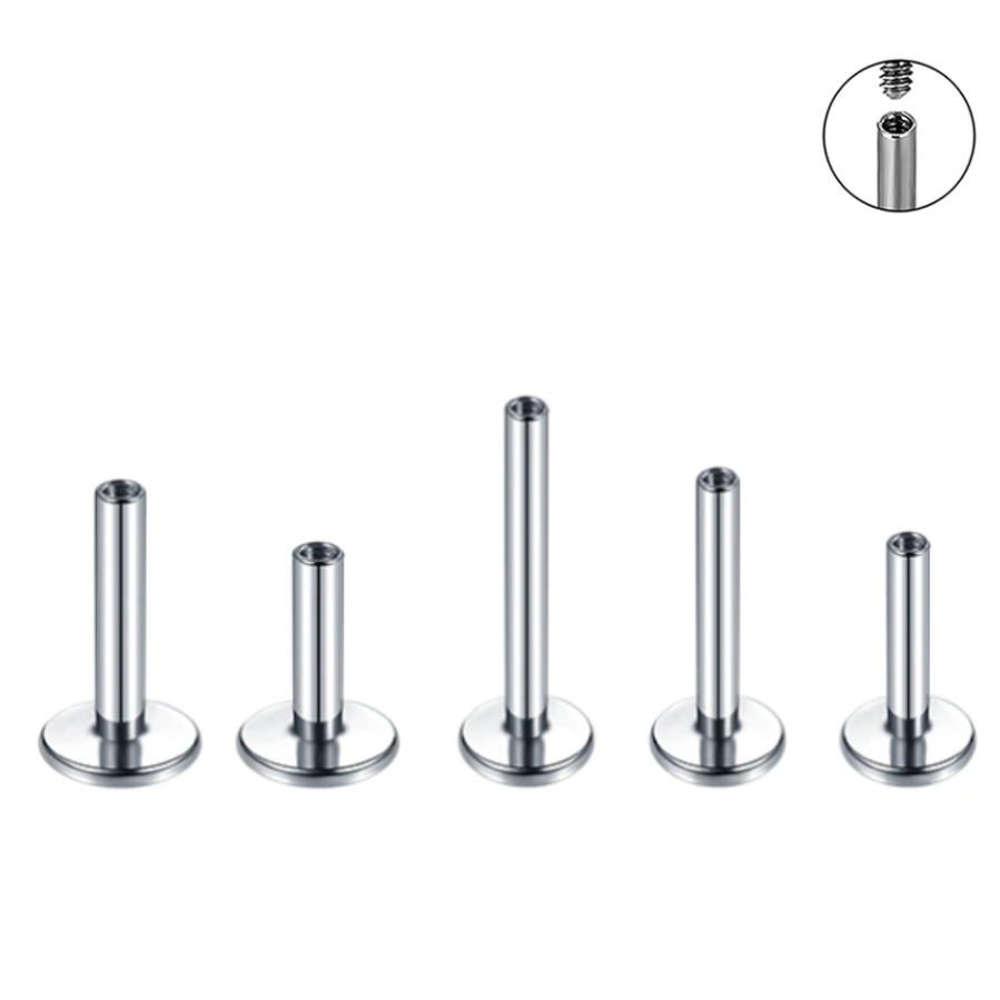 Steel 4mm Base Internally Threaded Labret Shaft