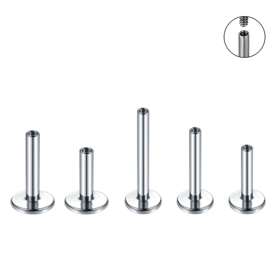 Steel Internally Threaded Labret Shaft 4mm Base