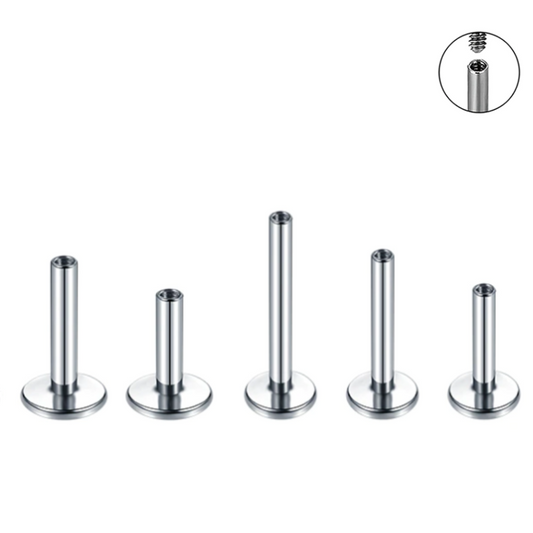 Steel 4mm Base Internally Threaded Labret Shaft