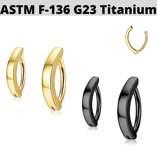 G23 PVD Titanium Hinged Belly Clicker Hoop