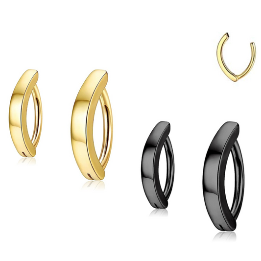 Ion Plated Steel Hinged Belly Clicker Hoop
