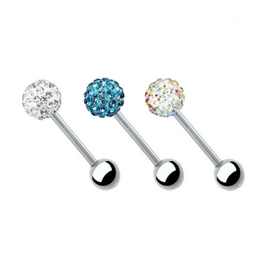 Ferido CZ Ball Tongue Barbell