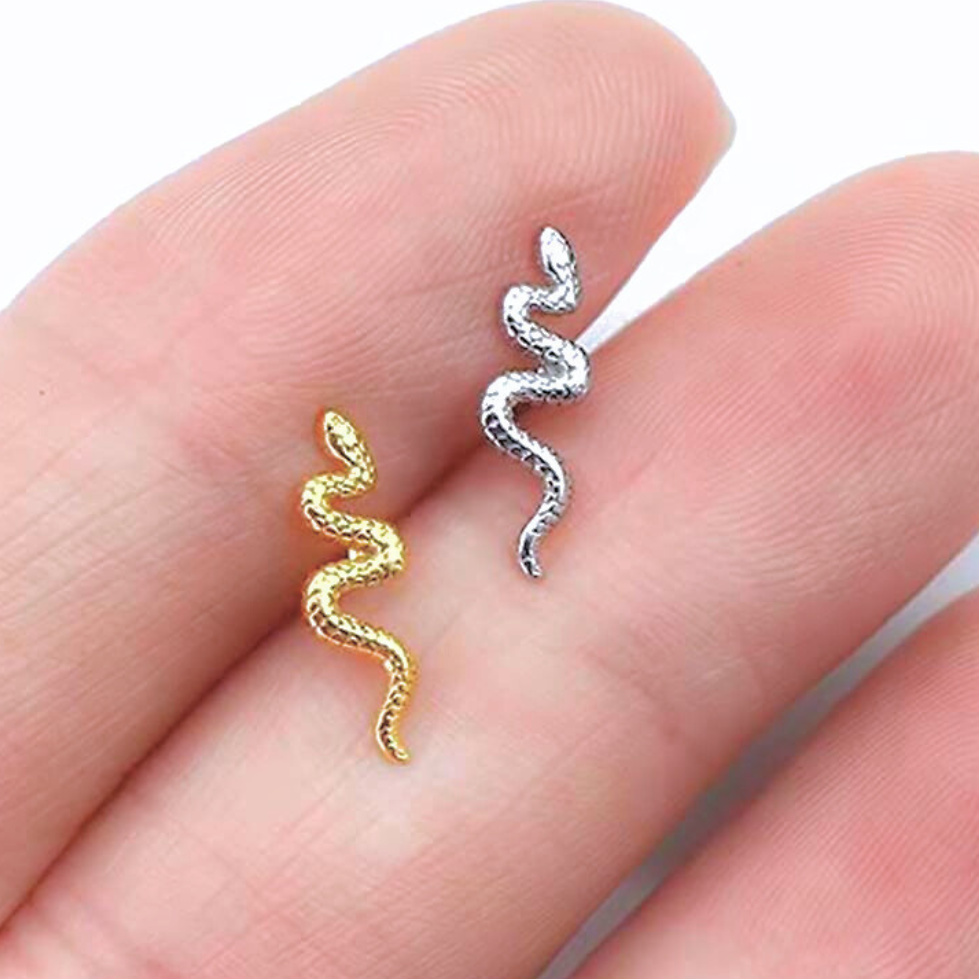 Steel Snake Python Logo Nose Screw