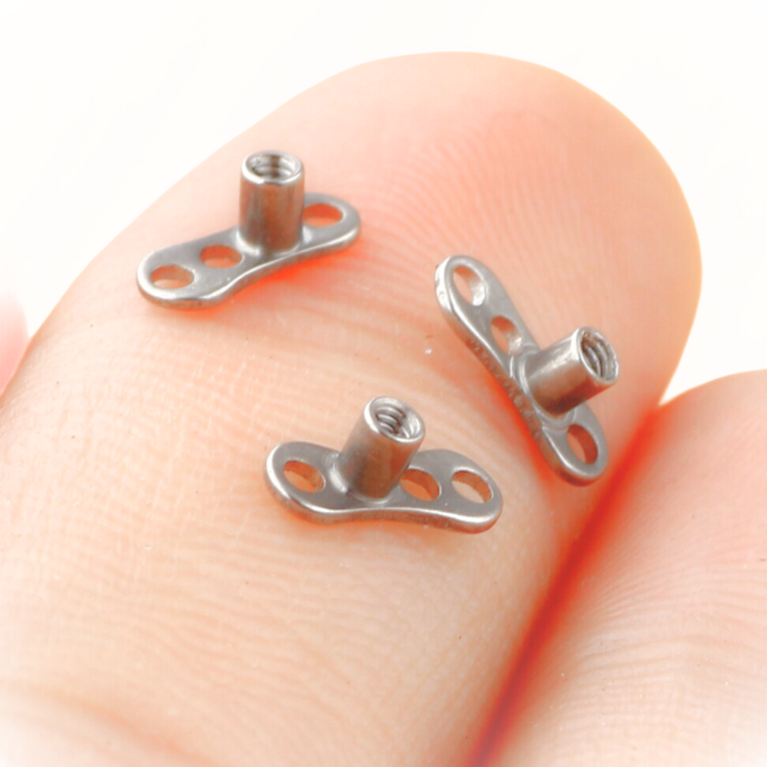 G23 Titanium Dermal Anchor 3 Hole Base