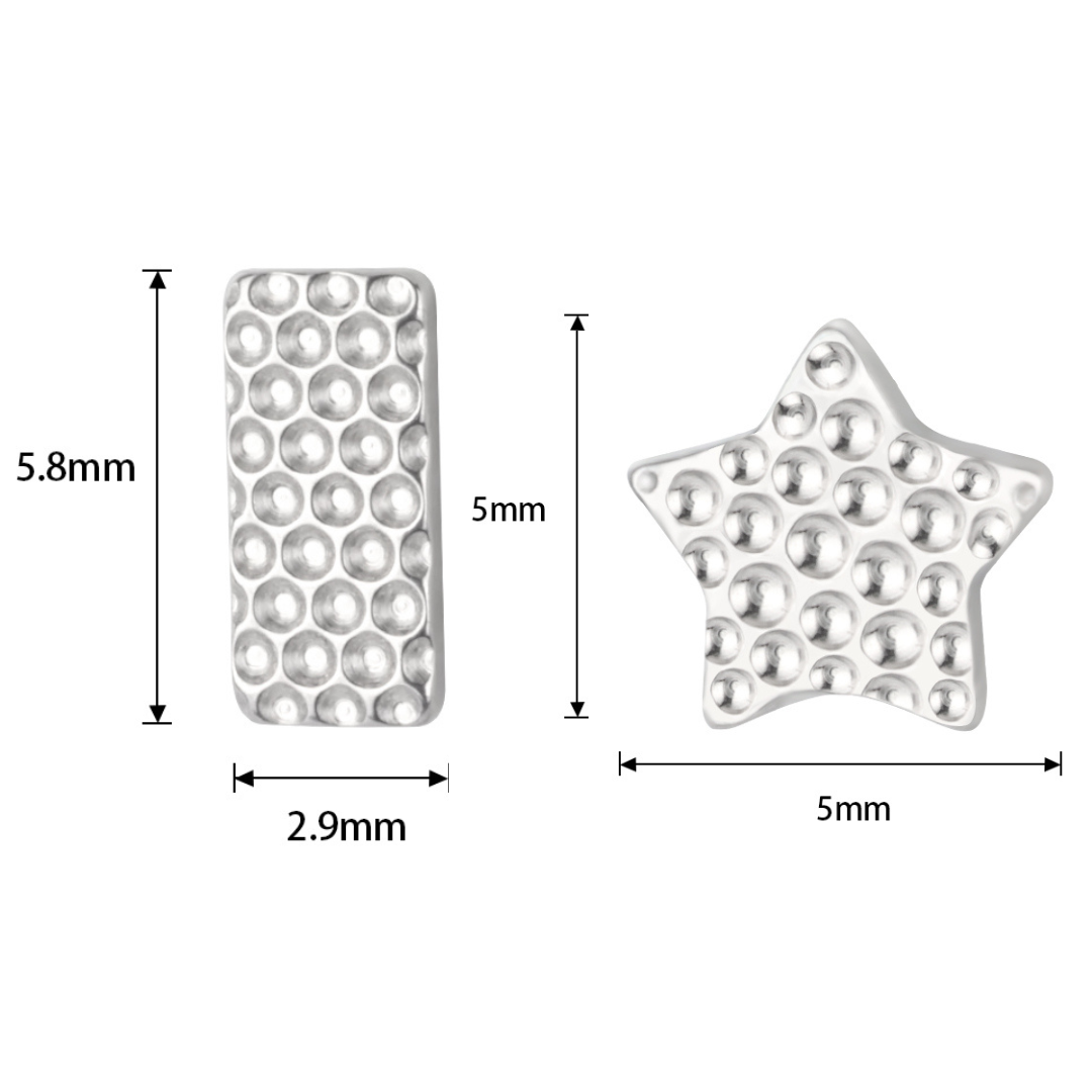 G23 Titanium Threadless Push In Diamond Cut Logo Top