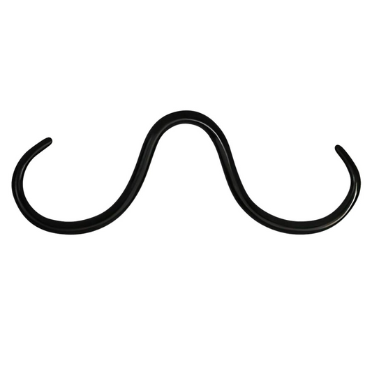 Black Steel Ion Plated Mustache Septum Barbell