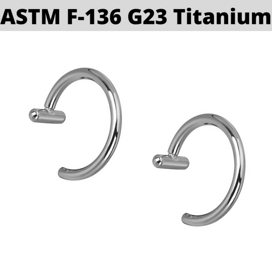 G23 Titanium Bar End Nose Lip Fake Hoop