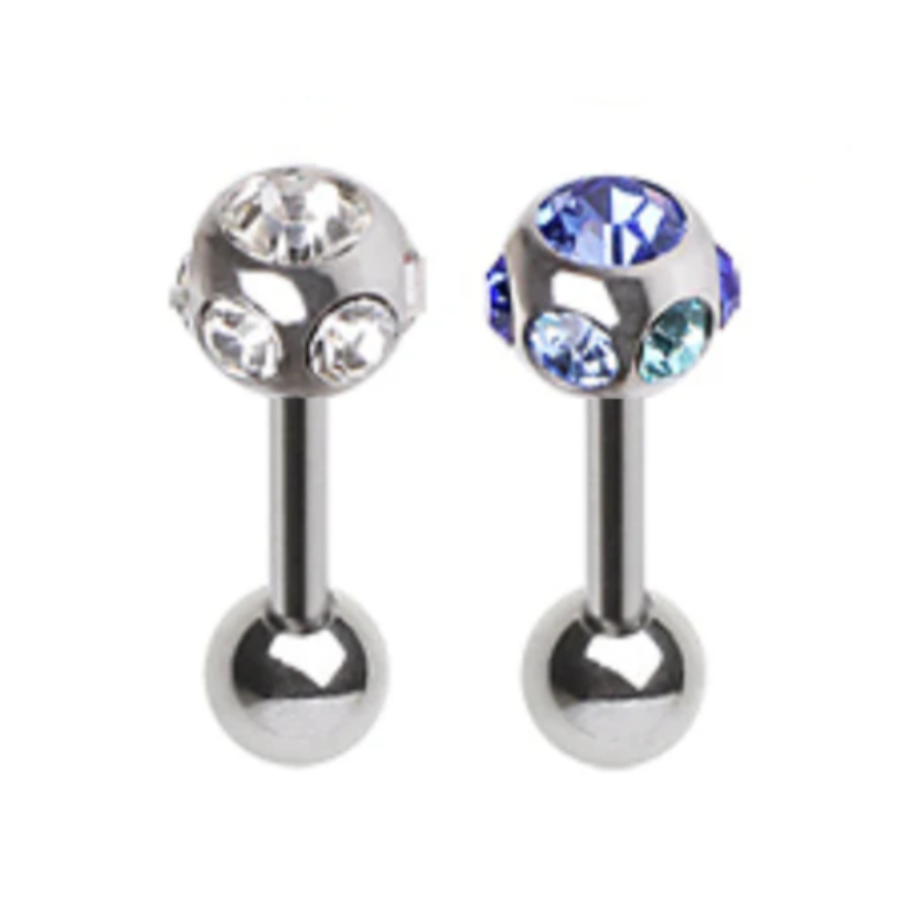 Multi CZ Tragus Cartilage Barbell
