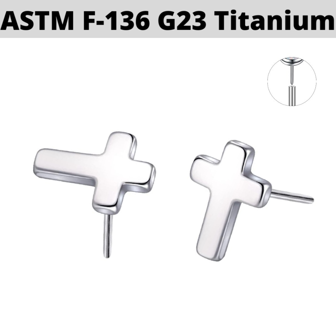 G23 Titanium Threadless Push In Cross Top