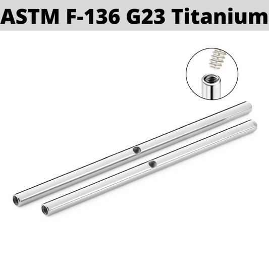 G23 Titanium Internally Threaded Industrial Barbell Shaft With Hole