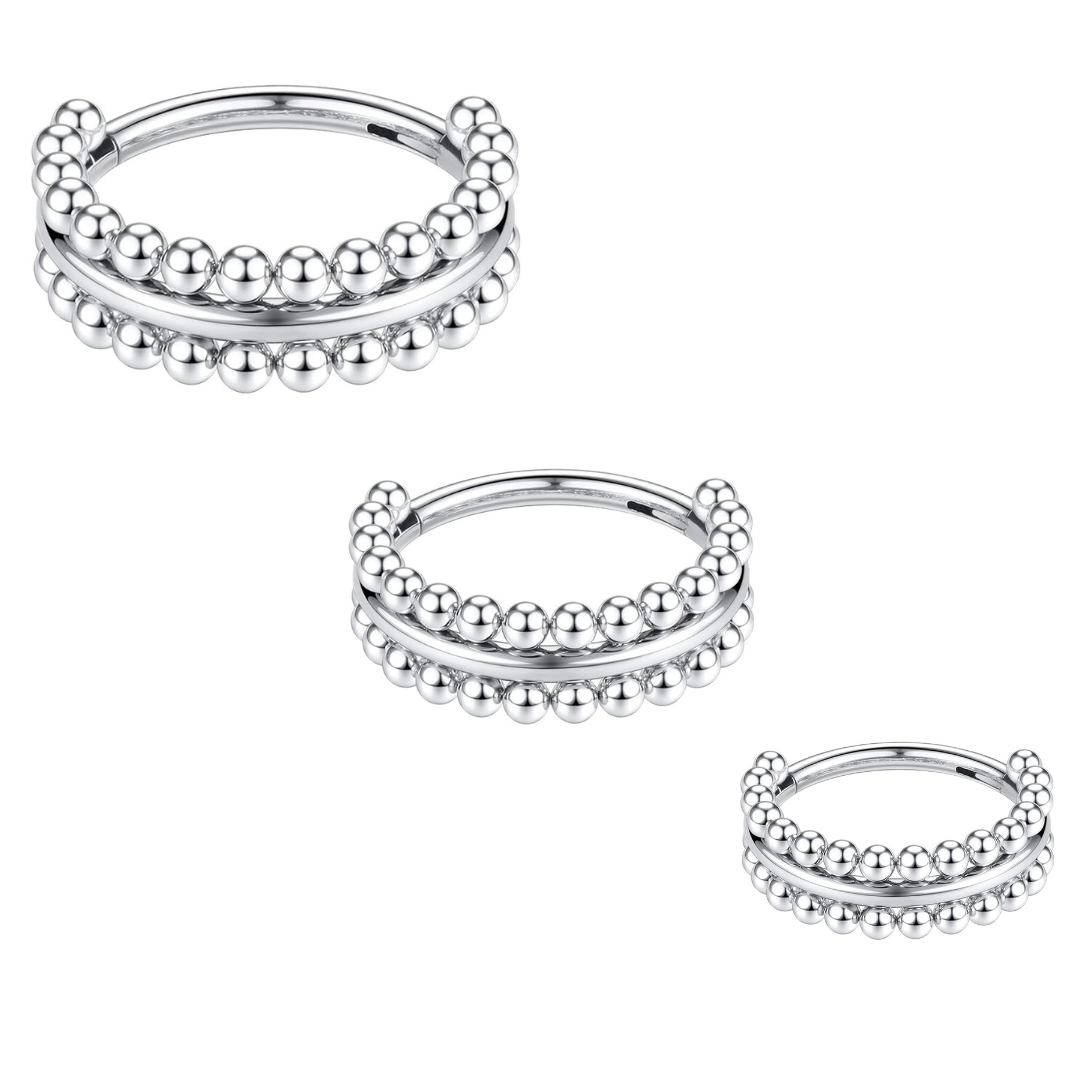 Steel Double Sided Beads Hinged Clicker