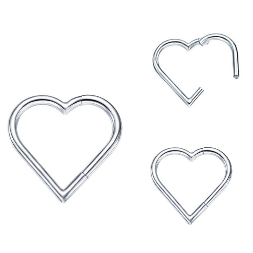 Steel Heart Shape Hinged Segment Clicker