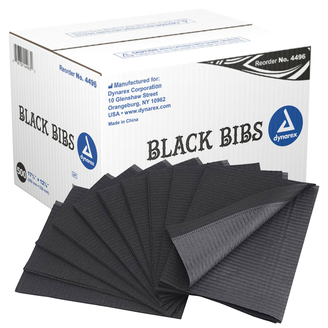 Black Medical Dental Bib 13x18" (50pc/pkg)