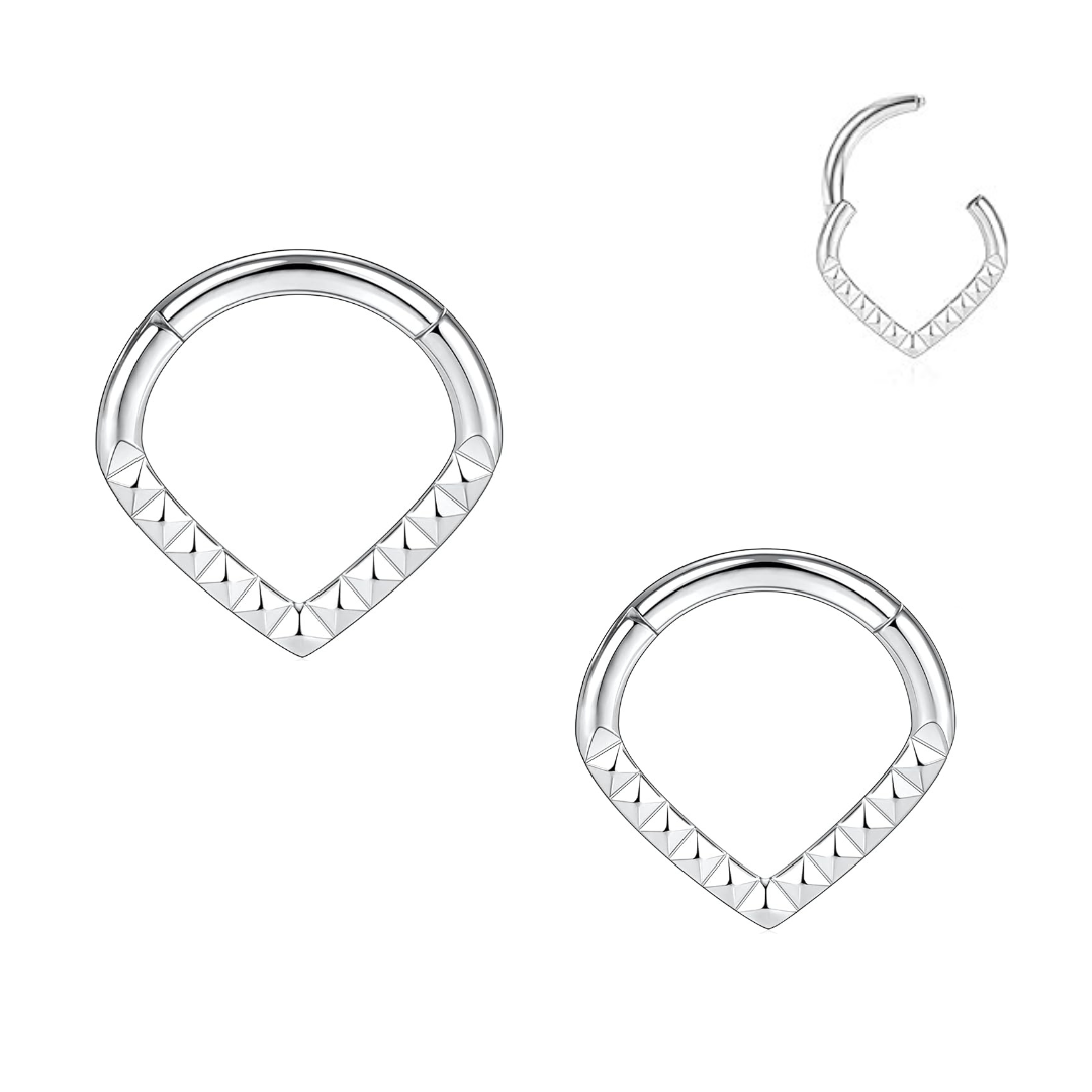 Steel Pyramid Cut Chevron Hinged Segment Clicker