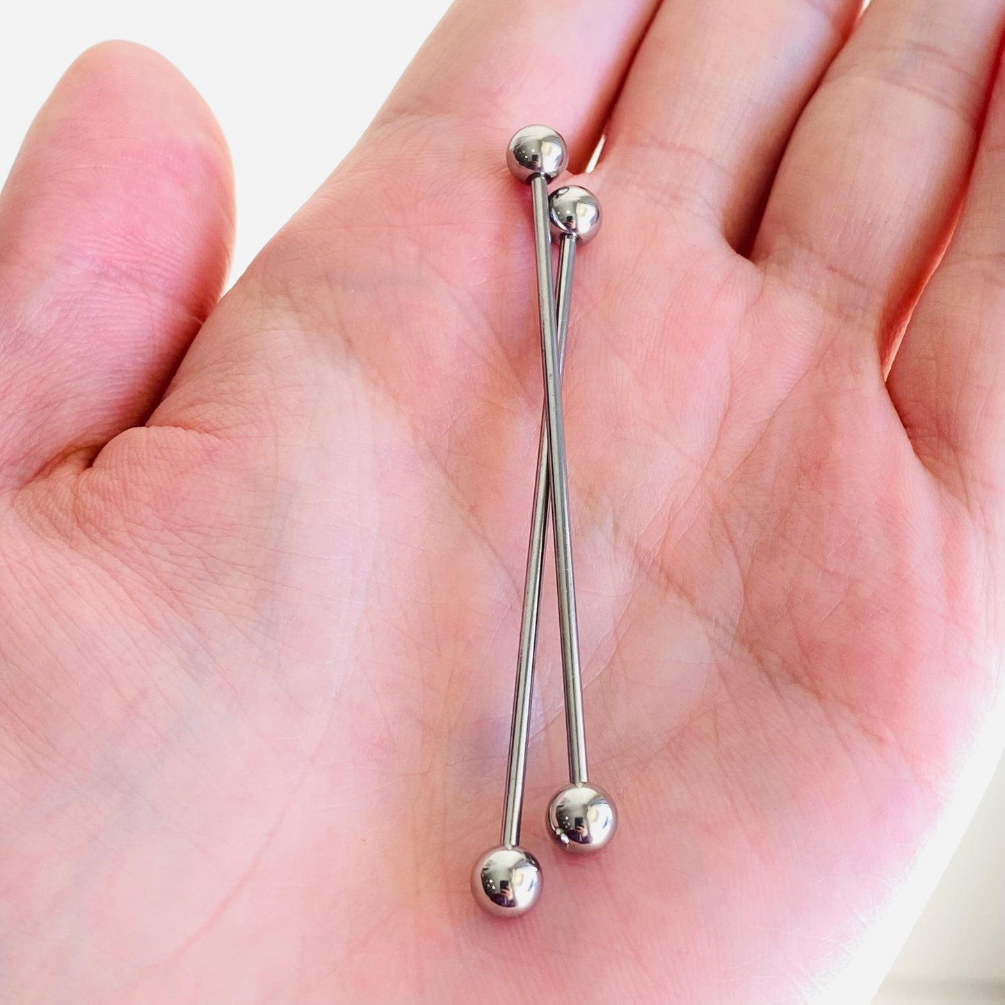 Extra Long Steel Ball Industrial Barbell