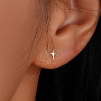 G23 Gold PVD Titanium Internally Threaded Four Pointed Star Top