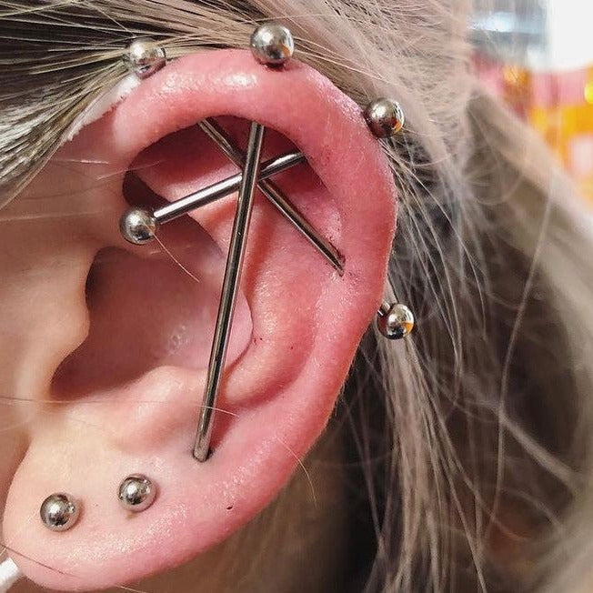 Extra Long Steel Ball Industrial Barbell