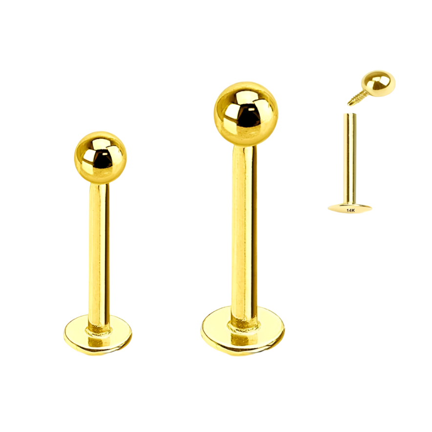 G23 PVD Titanium Internally Threaded Ball Labret