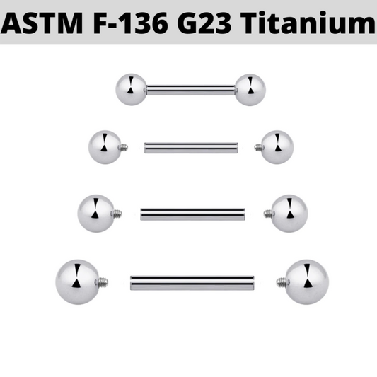 G23 Internally Threaded Titanium Barbell
