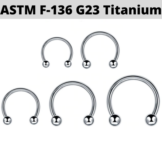 G23 Titanium Ball Horseshoe