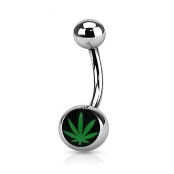 Green Pot Logo Belly Ring