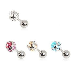 Multi CZ Tragus Cartilage Barbell