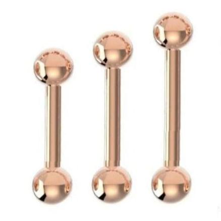 16G Rose Gold Ion Plated Tragus Barbell