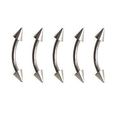 Steel Spike Eyebrow Rings