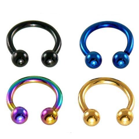 Wholesale Body Jewelry 16G Titanium Ball Horseshoes