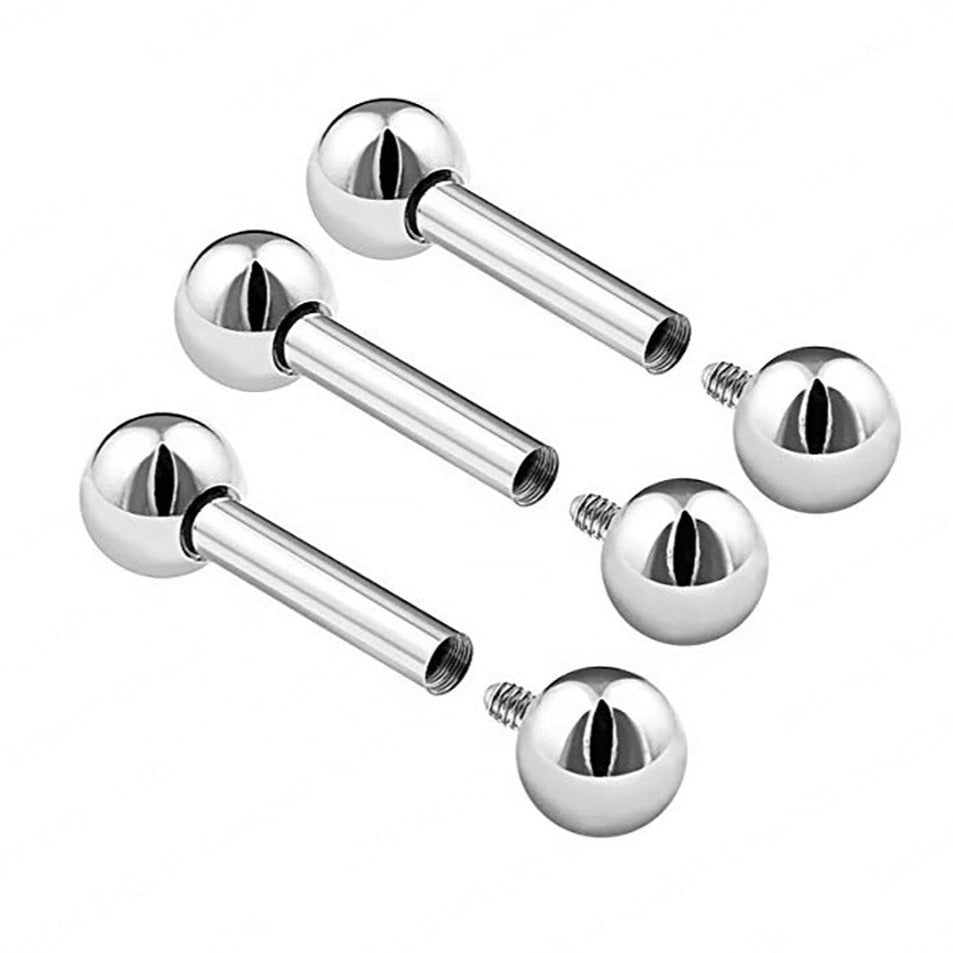 G23 Internally Threaded Heavy Gauges Titanium Barbell