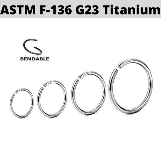 G23 Titanium Clip On Nose Hoop