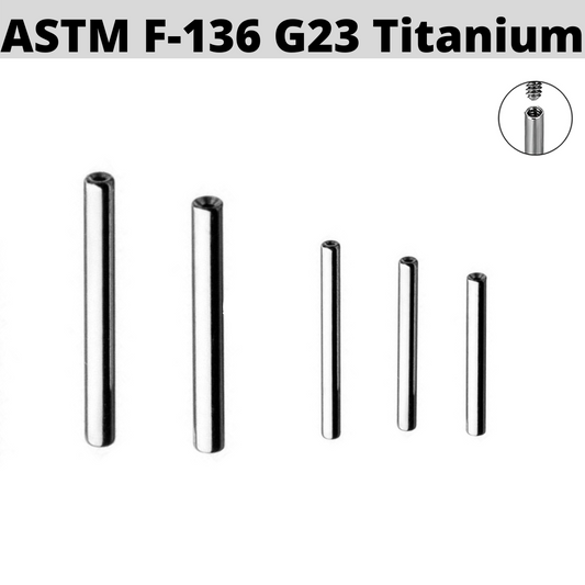 G23 Titanium Internally Threaded Barbell Shaft