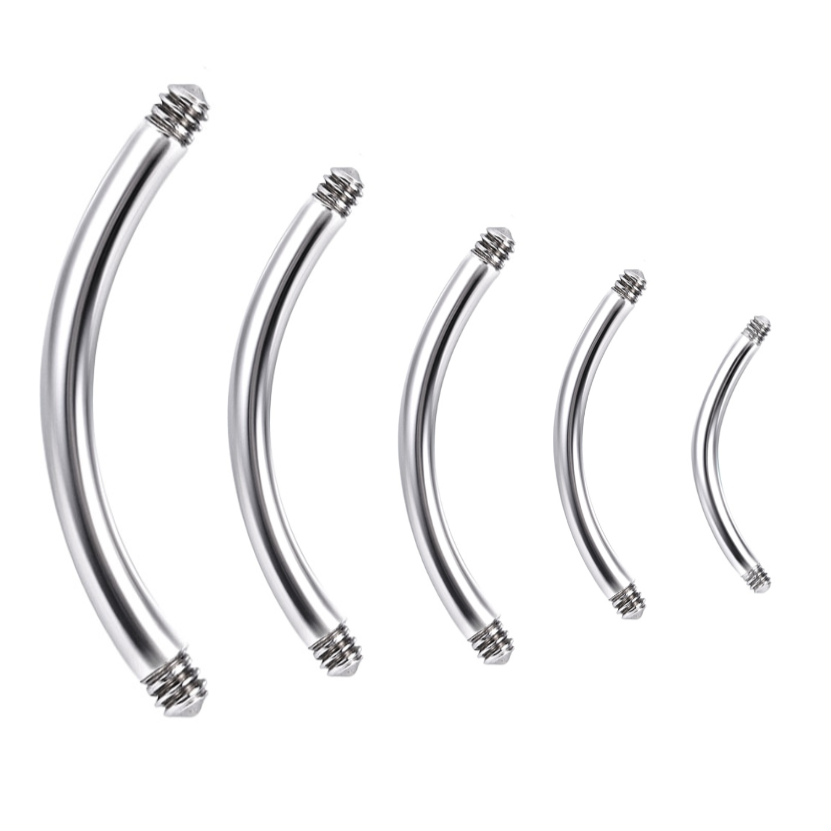Steel Externally Threaded Curved Barbell Shaft
